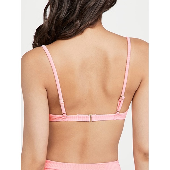 Madewell Bikini Set- Second Wave Ribbed Bikini Top and Bottom - Rose Petal - Picture 5 of 7